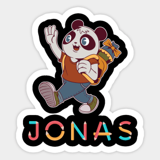 Einschulung Panda Jonas Sticker